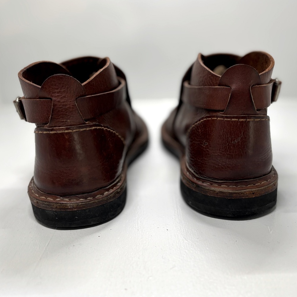 Men's handmade Argentinian Brown Leather boots size 10.5 - Picture 6 of 7
